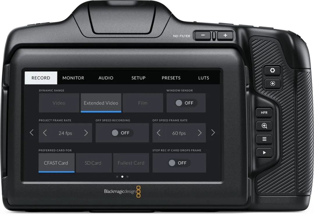 Blackmagic Pocket Cinema Camera 6K Pro CINECAMPOCHDEF06P - Zwart - afbeelding 3 van 6