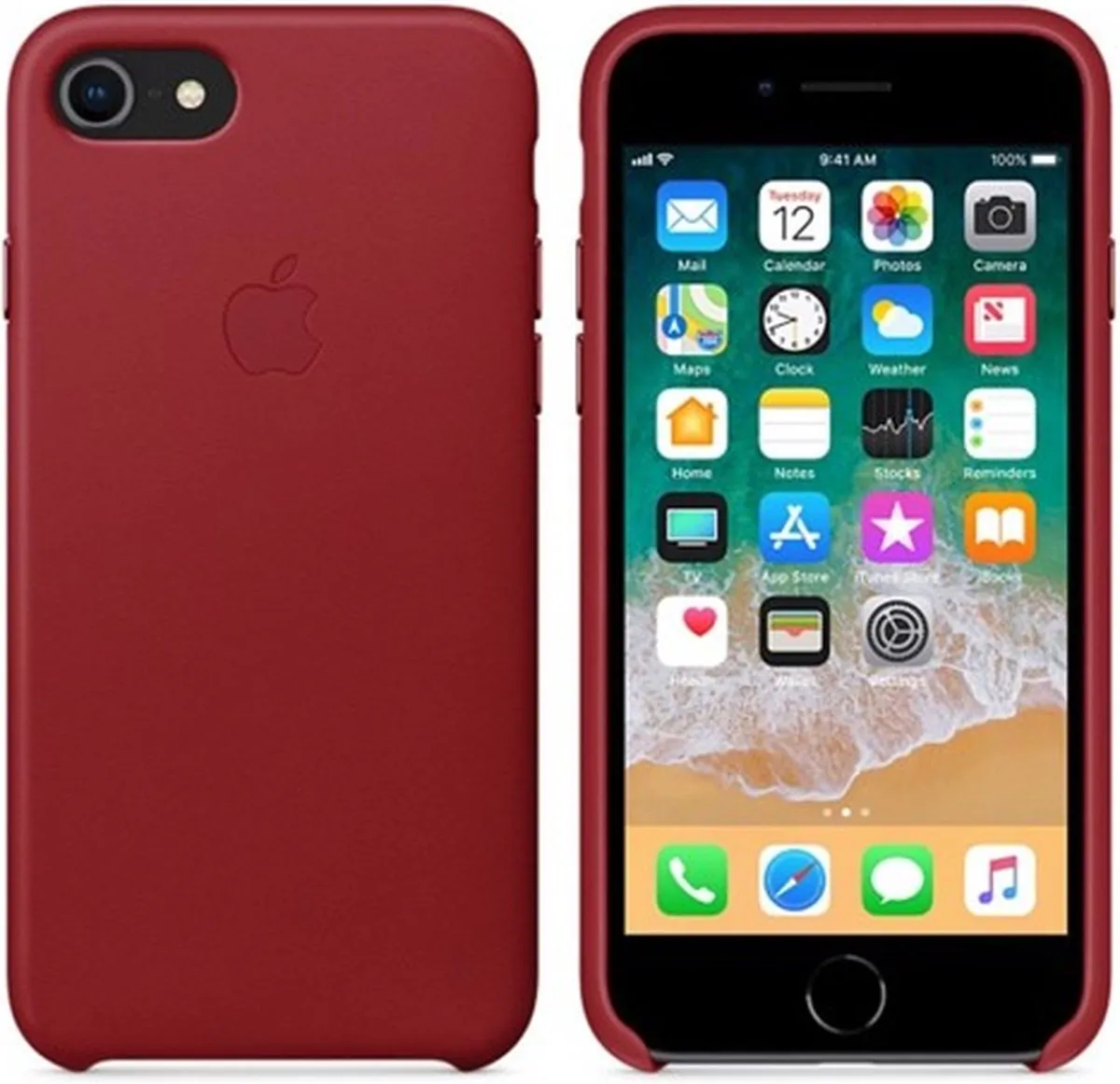 Apple Leren Hoesje iPhone SE/7/8 - Rood - MQHA2ZM/A