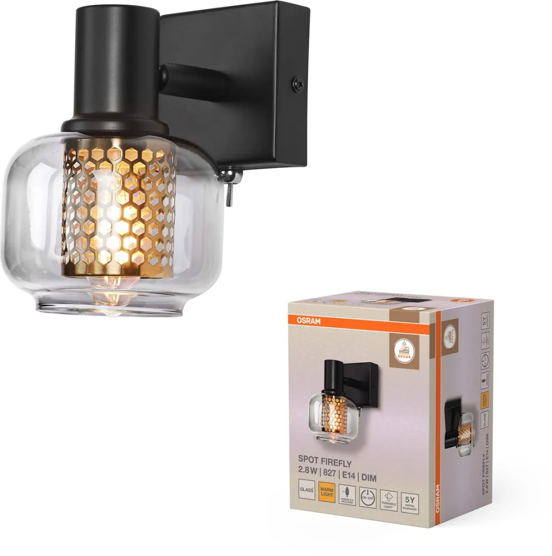 Osram Decor Spot Firefly E14 2,8W - 250lm 2700K Zwart