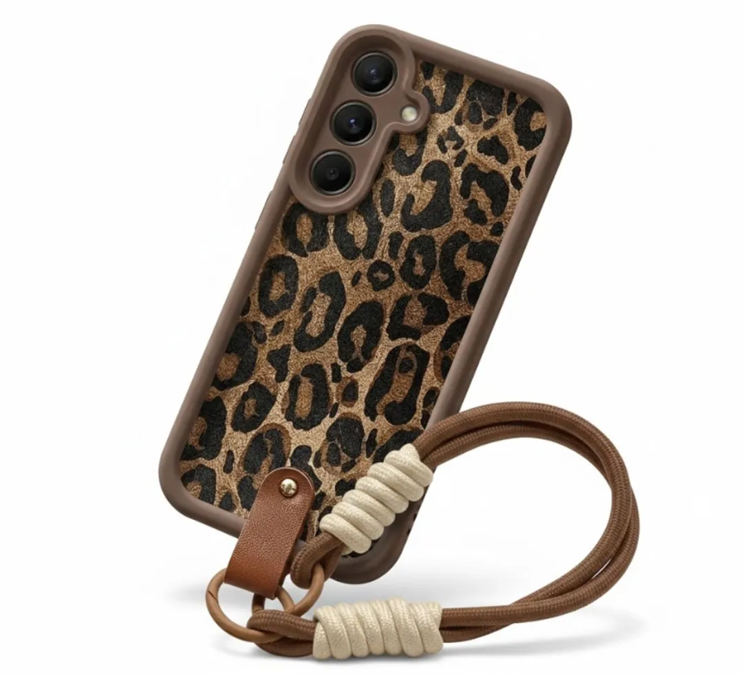 NUVEX Bruin Luipaard Telefoonhoesje S25 Plus