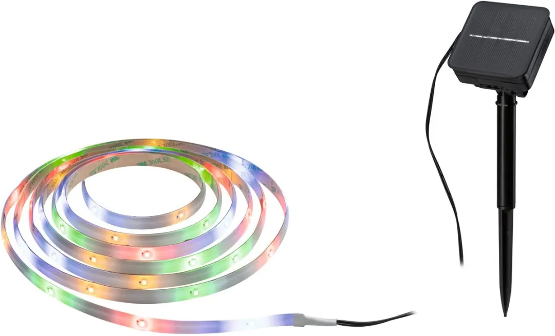 Paulmann LED Strip Solar 3m RGB - Oplaadbaar IP44