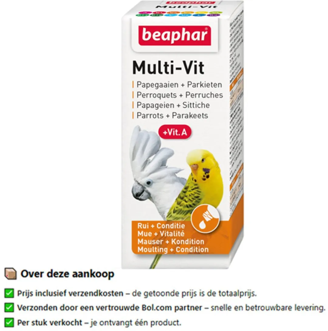 Beaphar Multi-Vit Papegaaien & Parkieten 20ml