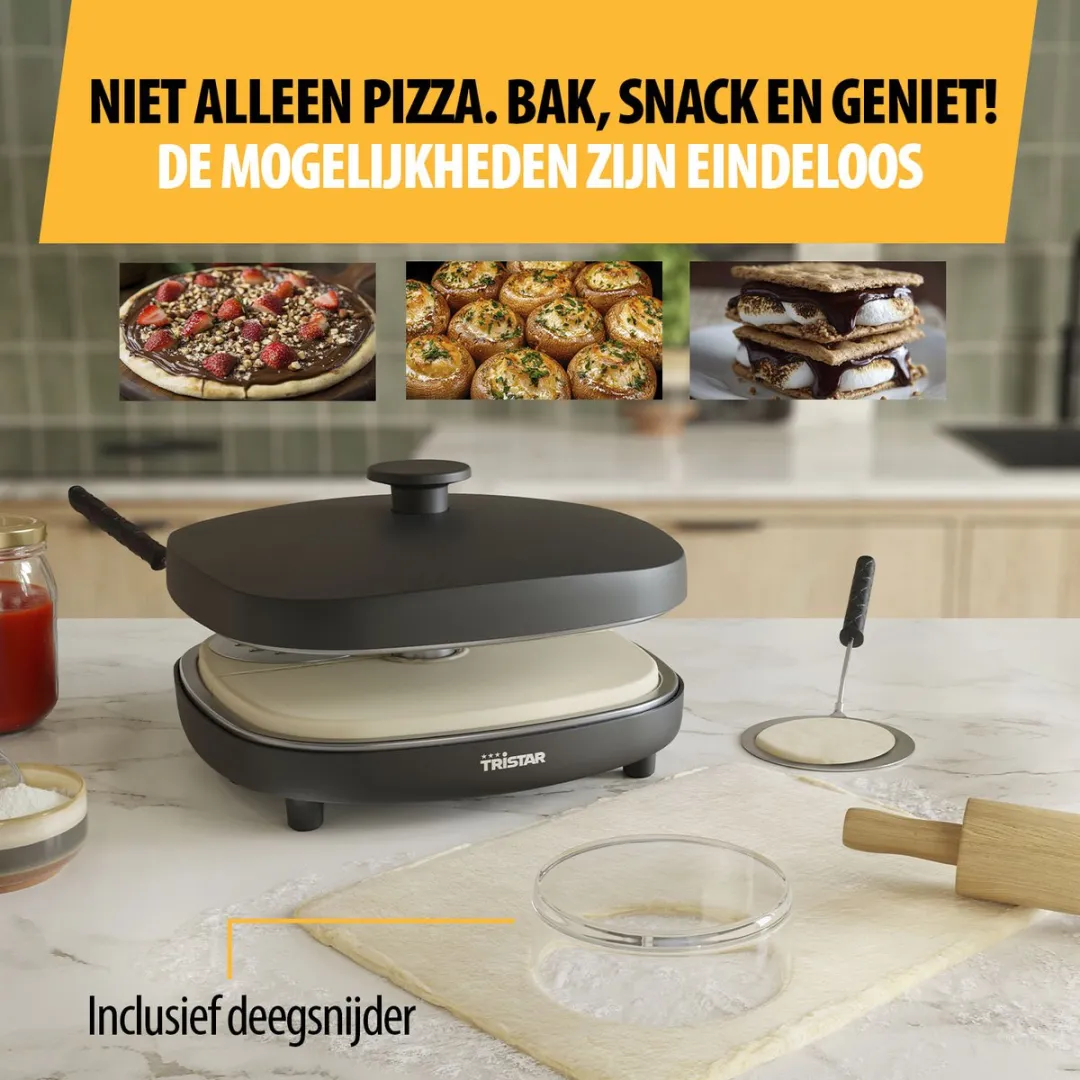 Tristar PZ-9174 Family Mini Pizza Oven 900W - Zwart