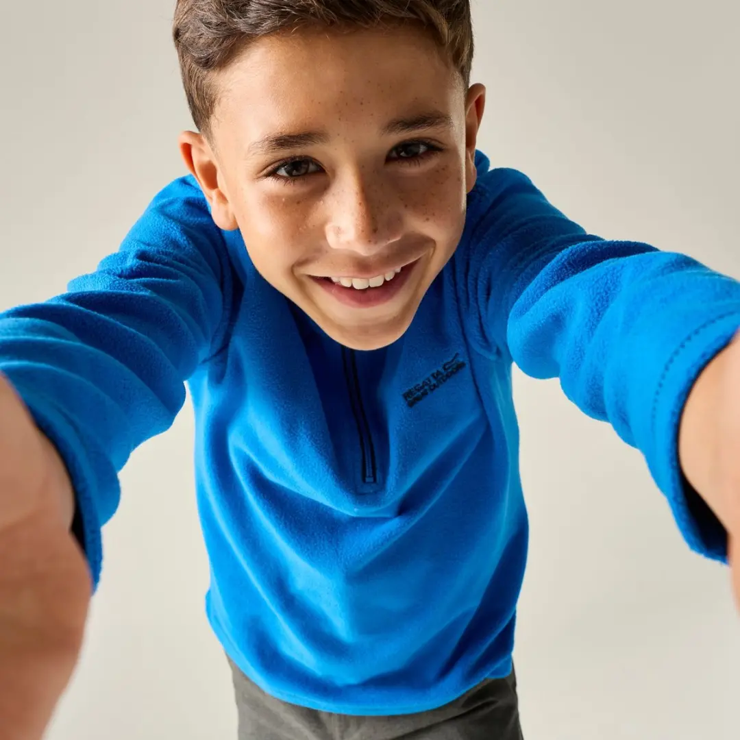Regatta Kids Hot Shot II Fleece met Halve Rits - Blauw - afbeelding 4 van 6