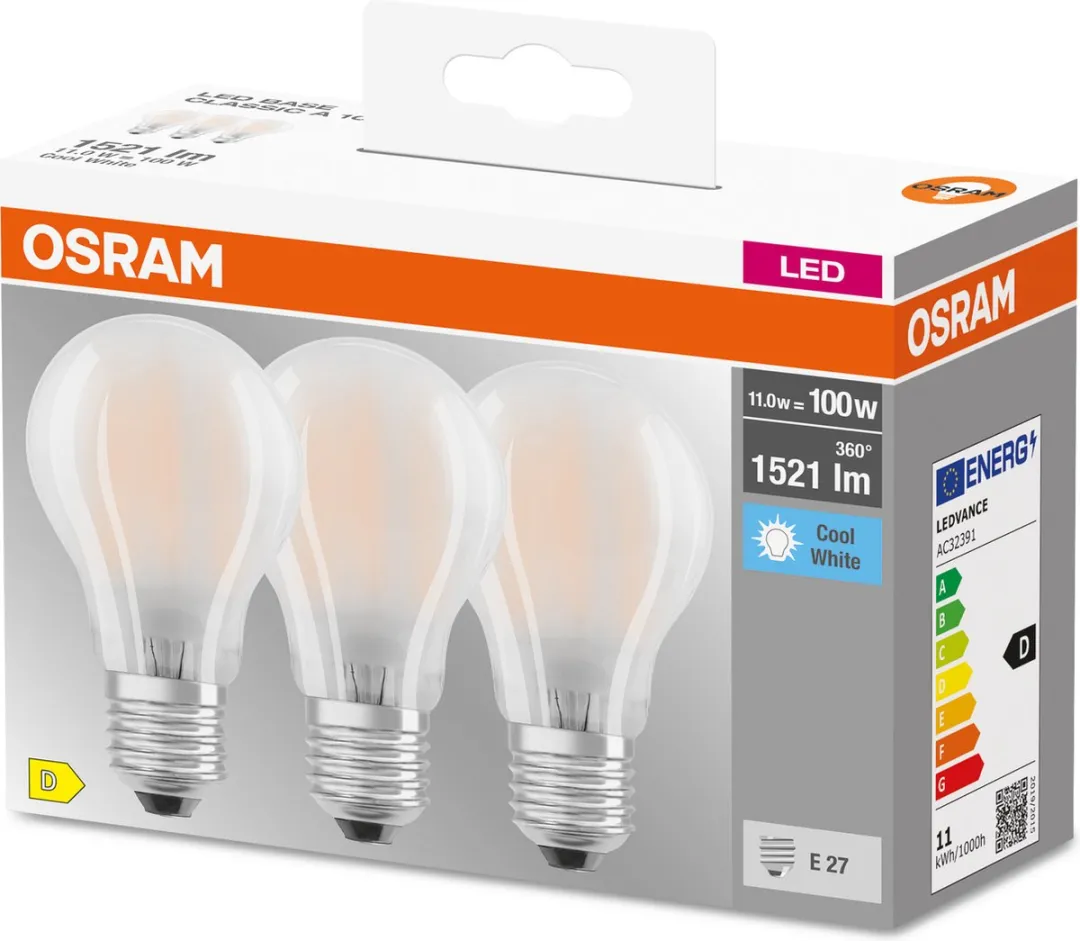 Osram LED-lamp E27 11W Neutraalwit - 3 Stuks - afbeelding 6 van 6