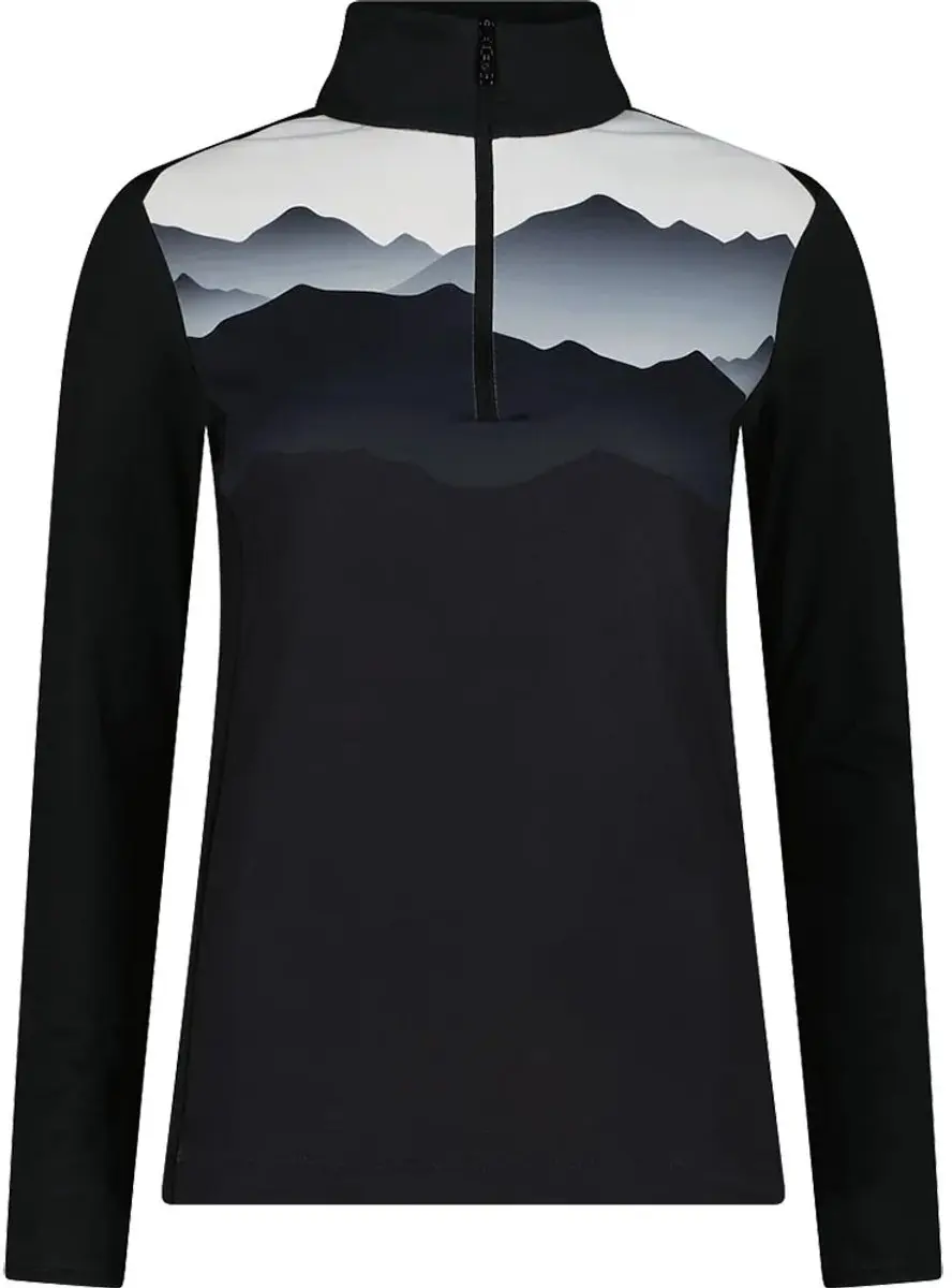 Cmp 35l0556 Sweatshirt Met Halve Rits Zwart M Vrouw
