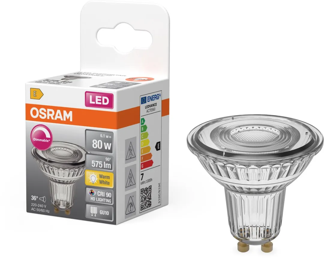 Osram LED Spot Reflector Superstar PAR16 6,1W - 575lm 2700K GU10
