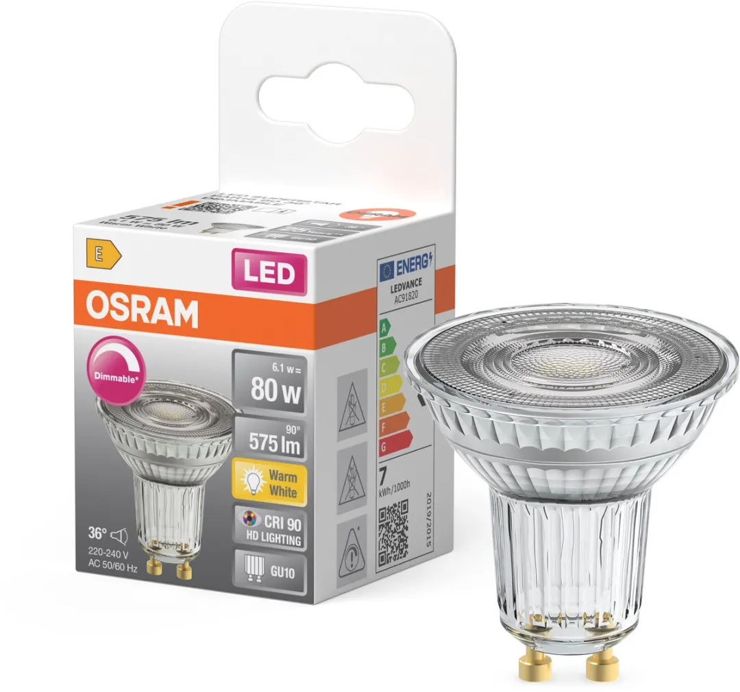 Osram LED Spot Reflector Superstar PAR16 6,1W - 575lm 2700K GU10