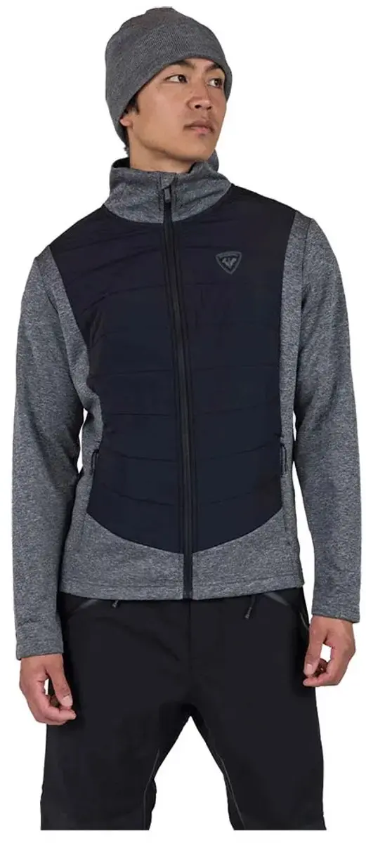 Rossignol Classique Hybrid Fleece Met Volledige Rits Grijs S Man