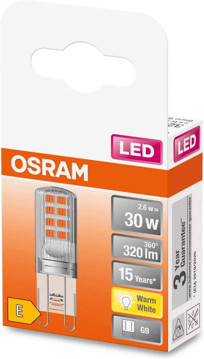 Osram LED Lamp G9 2,6W 320lm Warm Wit - afbeelding 6 van 6