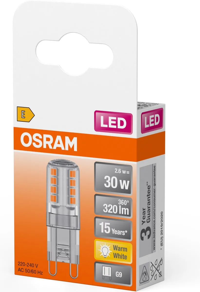 Osram LED Lamp G9 2,6W 320lm Warm Wit