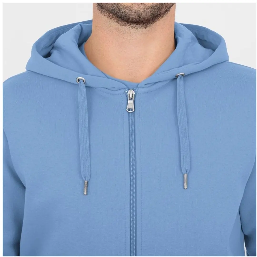 JAKO Organic Jas Met Kap Heren - Ijsblauw - M - afbeelding 4 van 4