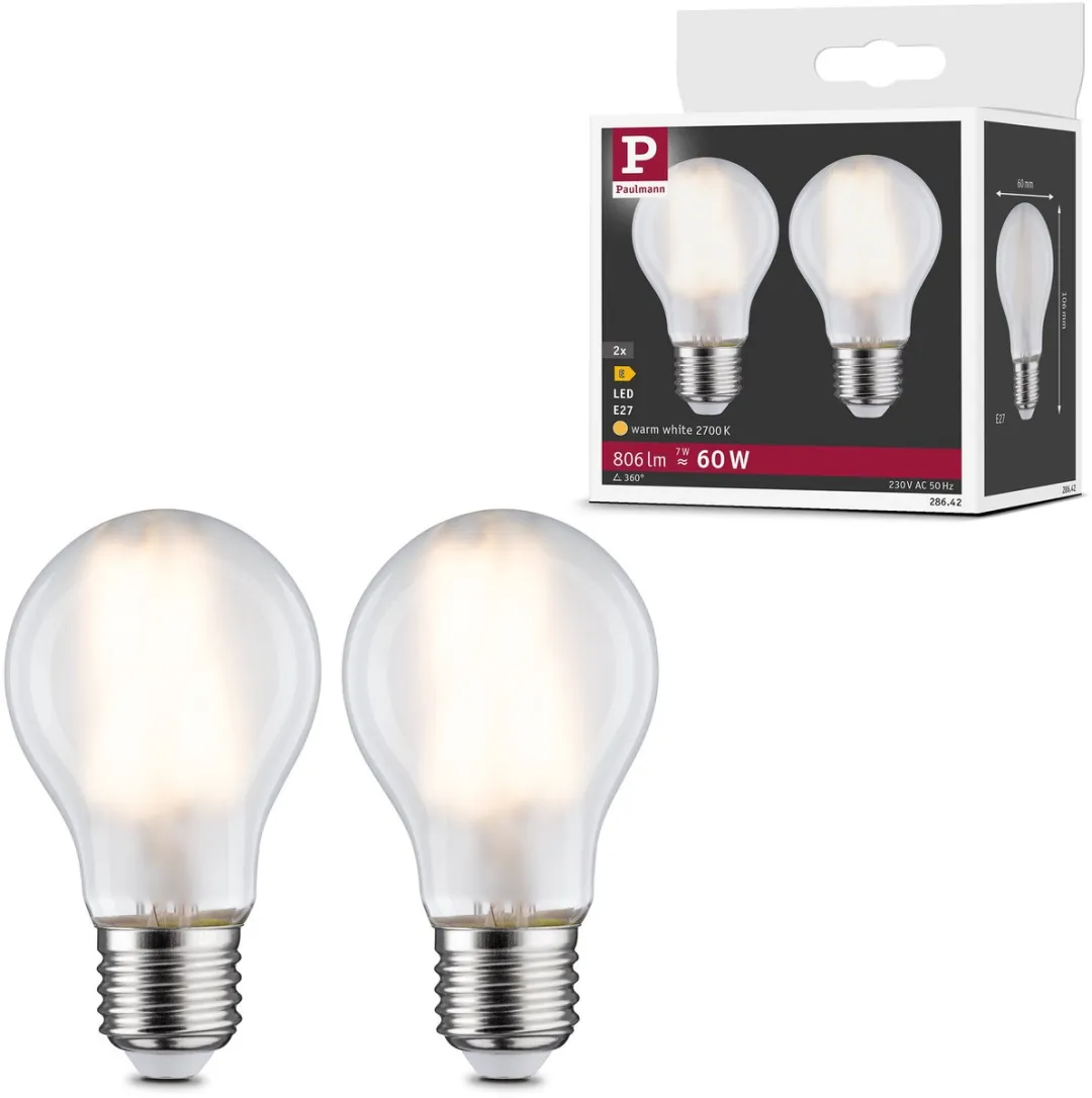 Paulmann Filament LED-gloeilamp E27 2x7W 2x806lm