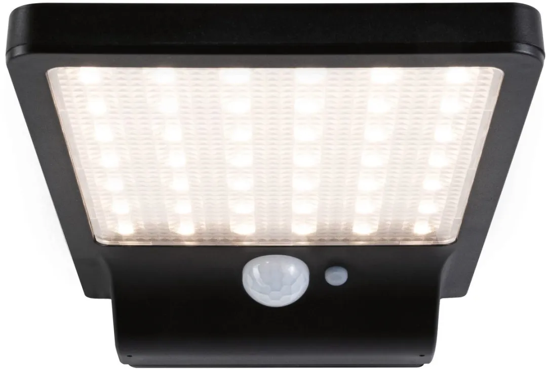 Paulmann Solveig Bewegingsmelder LED-wandarmatuur 3000K 338lm - Zwart