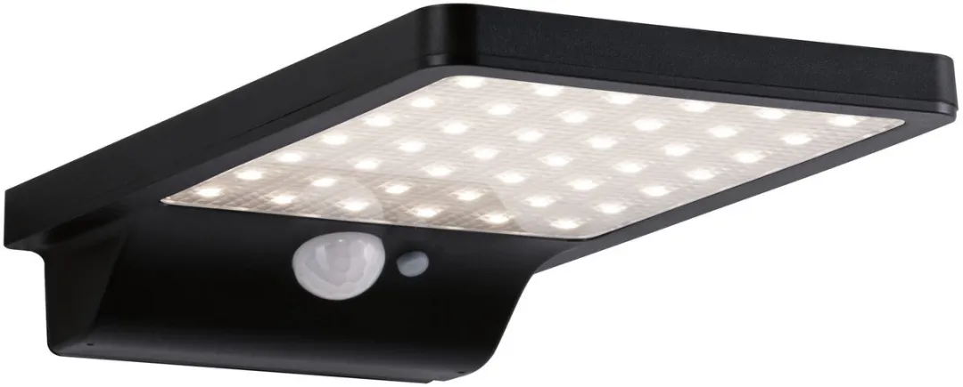 Paulmann Solveig Bewegingsmelder LED-wandarmatuur 3000K 338lm - Zwart
