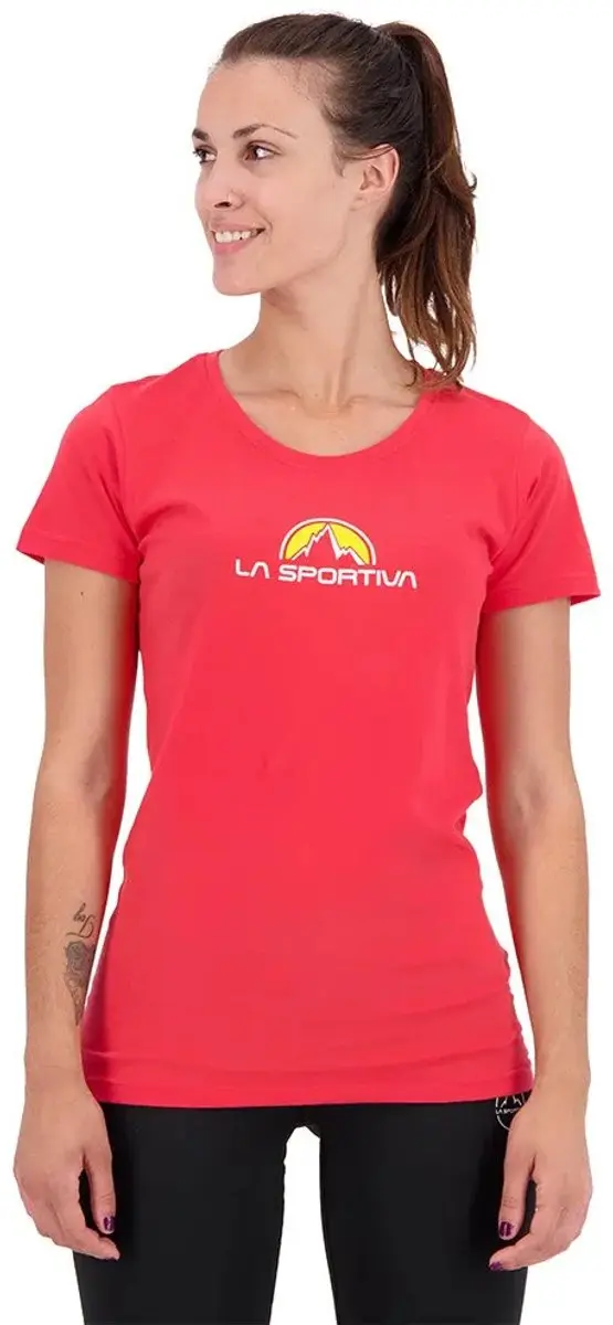 La Sportiva Footstep T-shirt Met Korte Mouwen Rood XS Vrouw