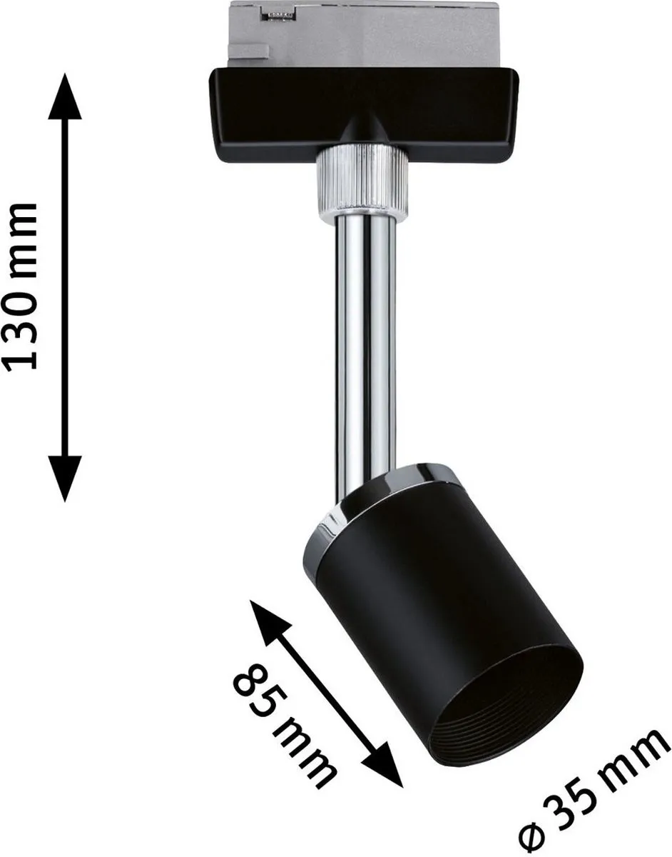 Paulmann URail Systeemlamp 96911 GU10 - Zwart - afbeelding 6 van 6