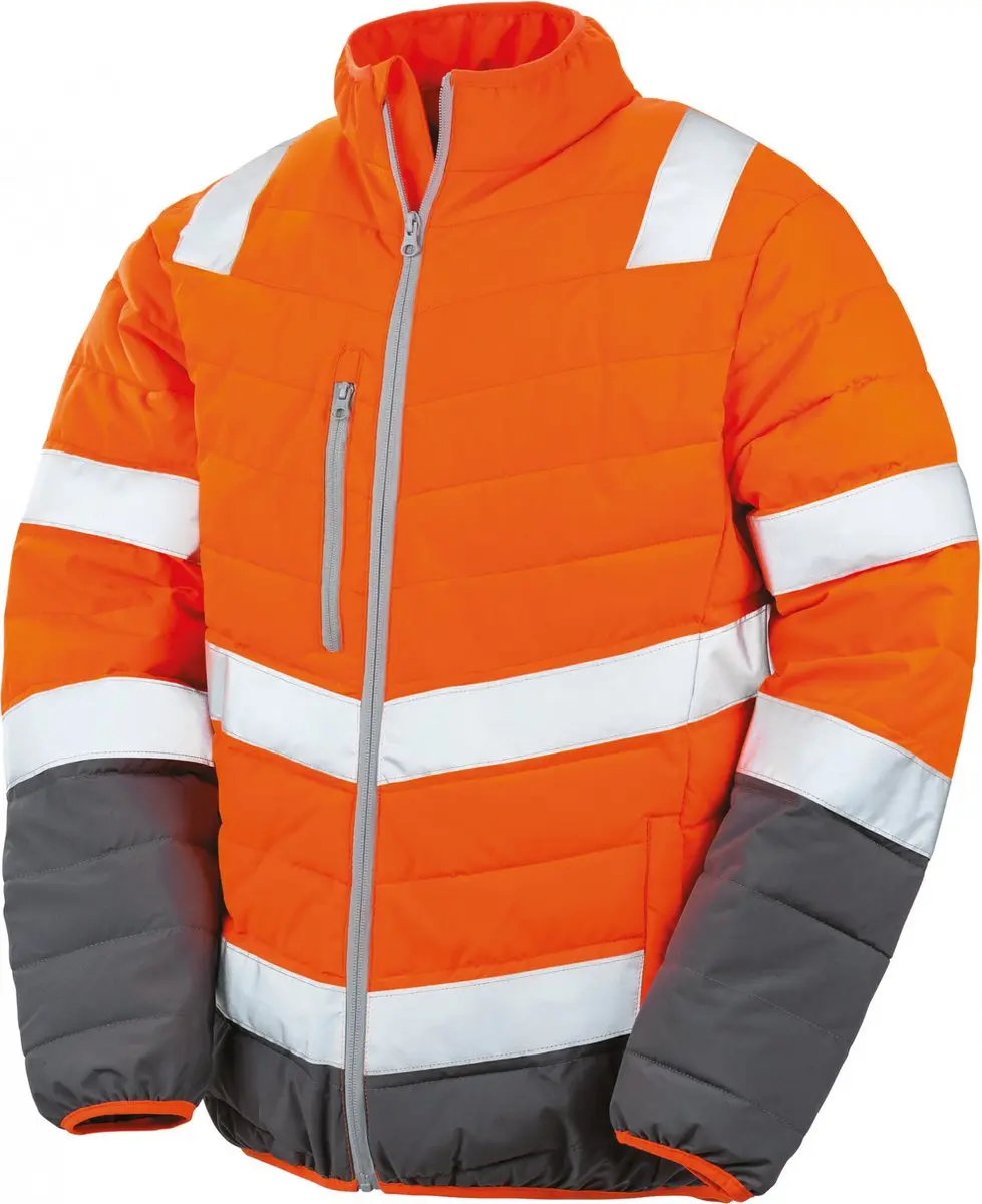 Regatta Men´s Soft Padded Safety Jacket RT325 - Fluorescent Orange/Grey - S