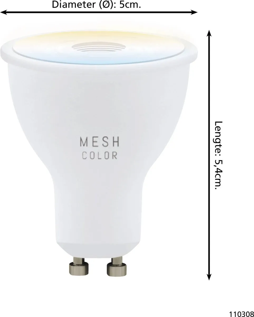 EGLO connect.z Smart LED GU10 - Ø5cm - Wit - Zigbee