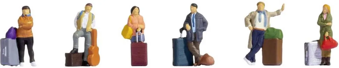 Noch H0 Reizigers Figuur - Meerkleurig