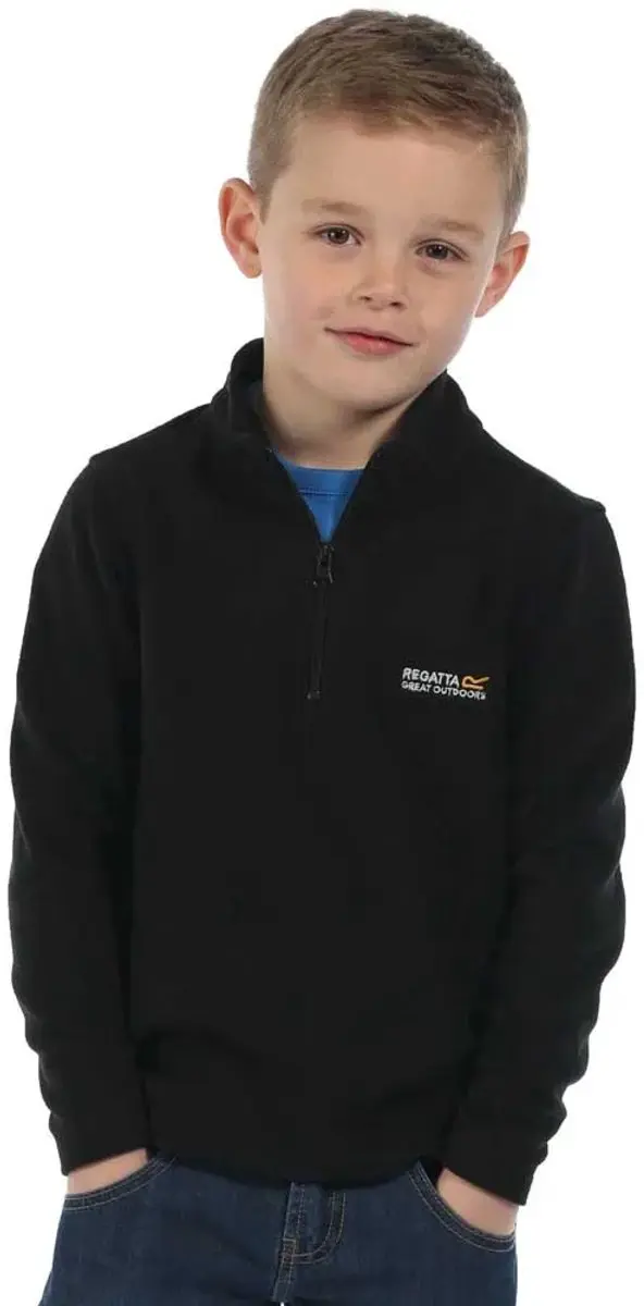 Regatta Hot Shot II Kinderfleece met halve rits - Zwart - afbeelding 4 van 6