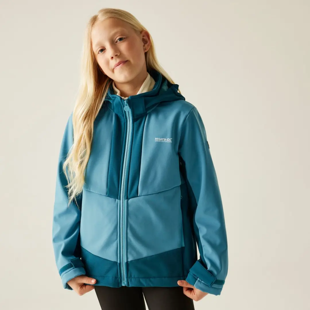Haydenbury ademende winddichte softshell met capuchon voor kinderen