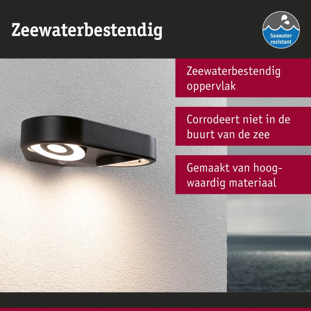 Paulmann Silma LED Wandarmatuur Buiten Antraciet - 2x5,5W 3000K