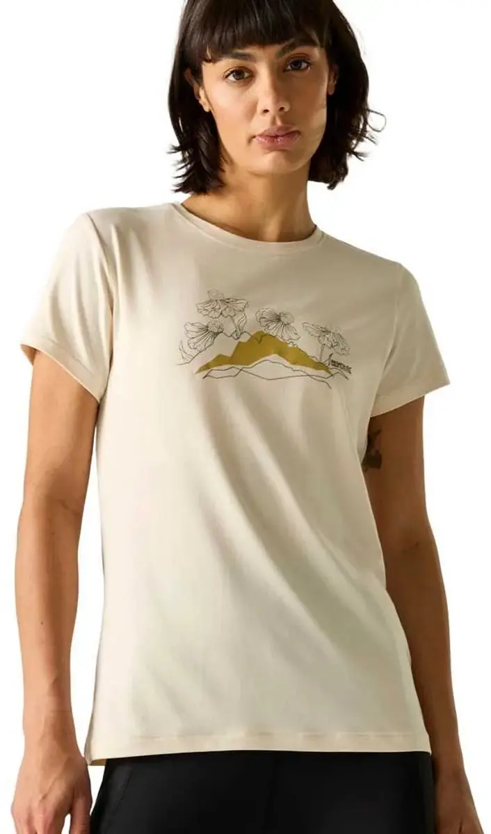 Regatta Fingal Stretch T-shirt Met Korte Mouwen Beige 48 Vrouw