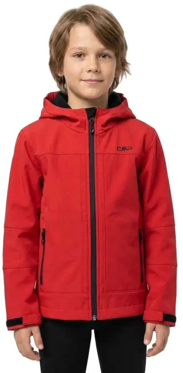 Cmp Fix Hood 3a00094 Softshelljack Rood 6 Years Kinderen - afbeelding 2 van 3
