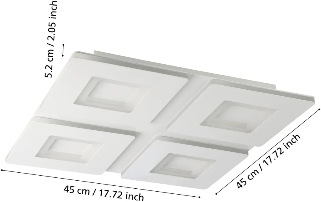 EGLO Padrogiano-Z Plafondlamp - LED - Ø 57 cm - Wit