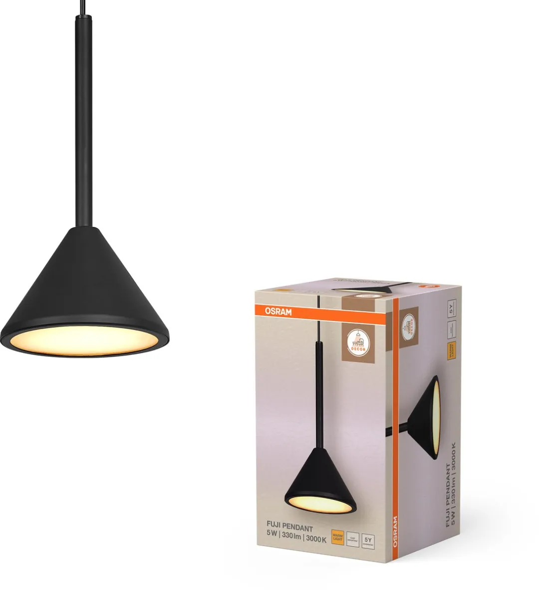 Osram Decor Fuji Hanglamp 5W - Zwart
