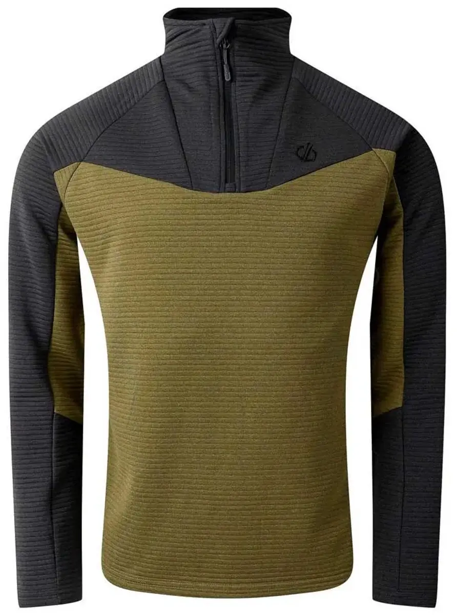 Dare2b Dignify Iv Core Stretch Sweatshirt Met Halve Rits Groen,Zwart S Man