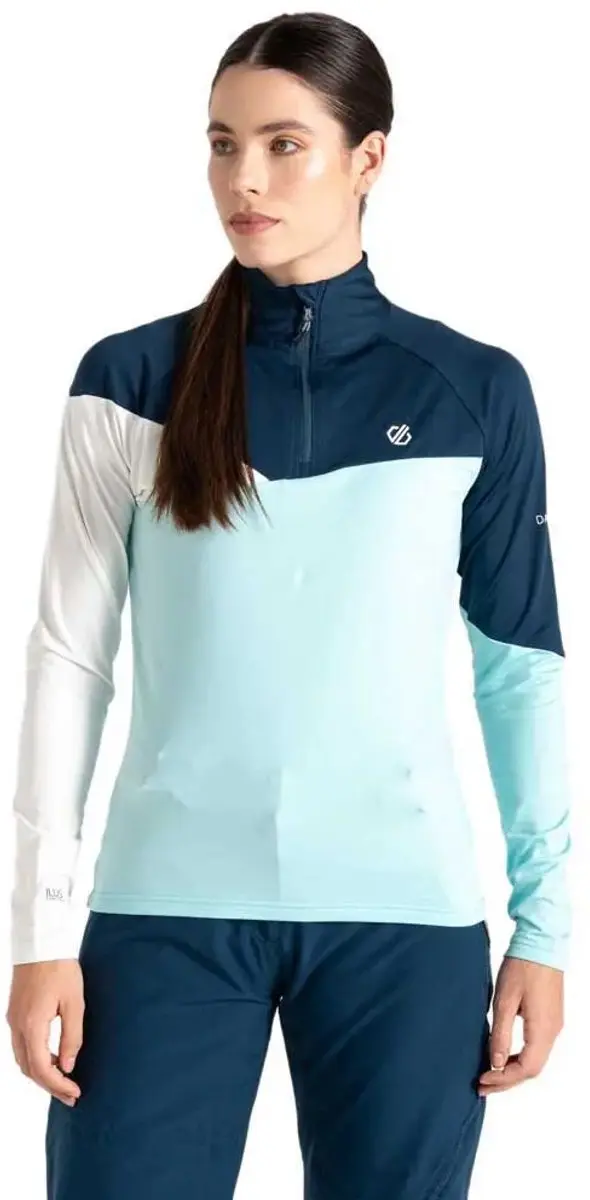 Dare2b Ice Ii Core Stretch Sweatshirt Met Halve Rits Blauw 58 Vrouw