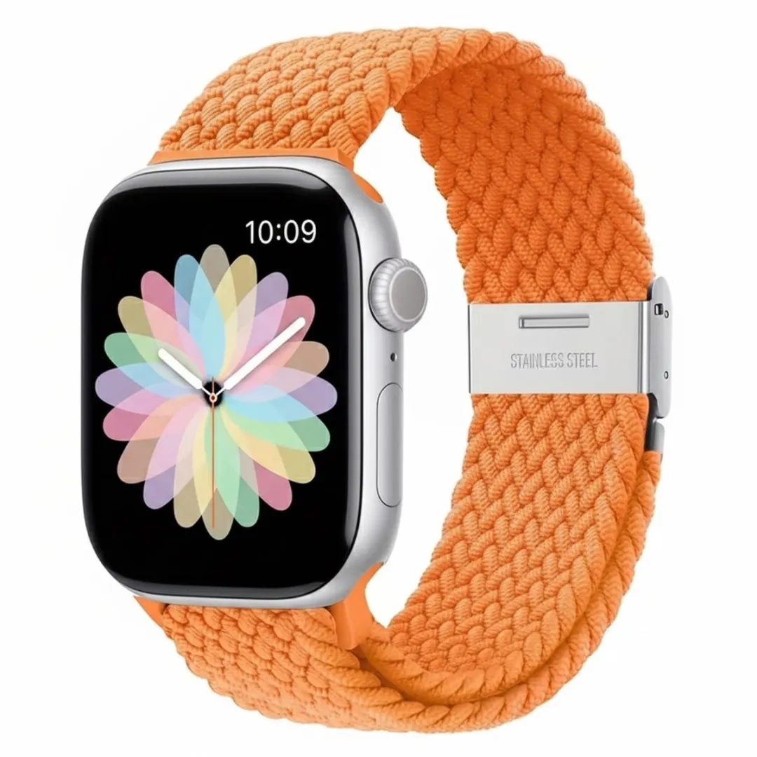 NUVEX Oranje Nylon Horlogebandje Apple Watch