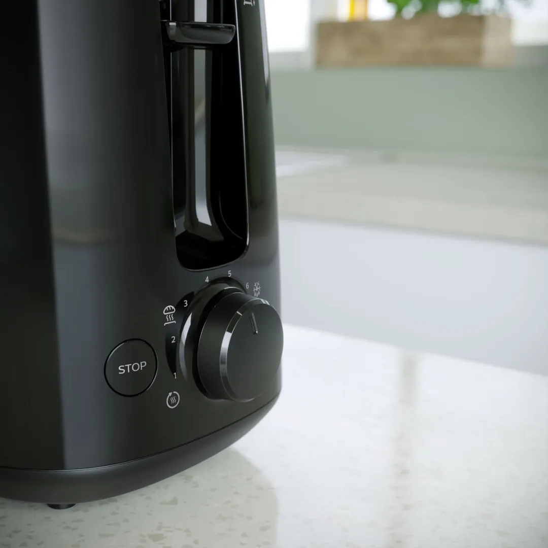 Philips Daily Collection HD2583/90 Broodrooster 8 Sneden - 600W - Zwart