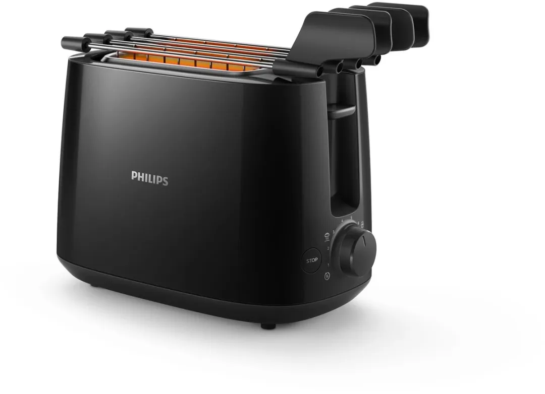 Philips Daily Collection HD2583/90 Broodrooster 8 Sneden - 600W - Zwart