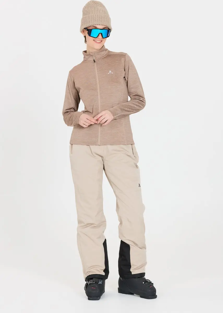 Whistler Juice W Waffle Full Zipper Midlayer Dames 44 1136 Bruin