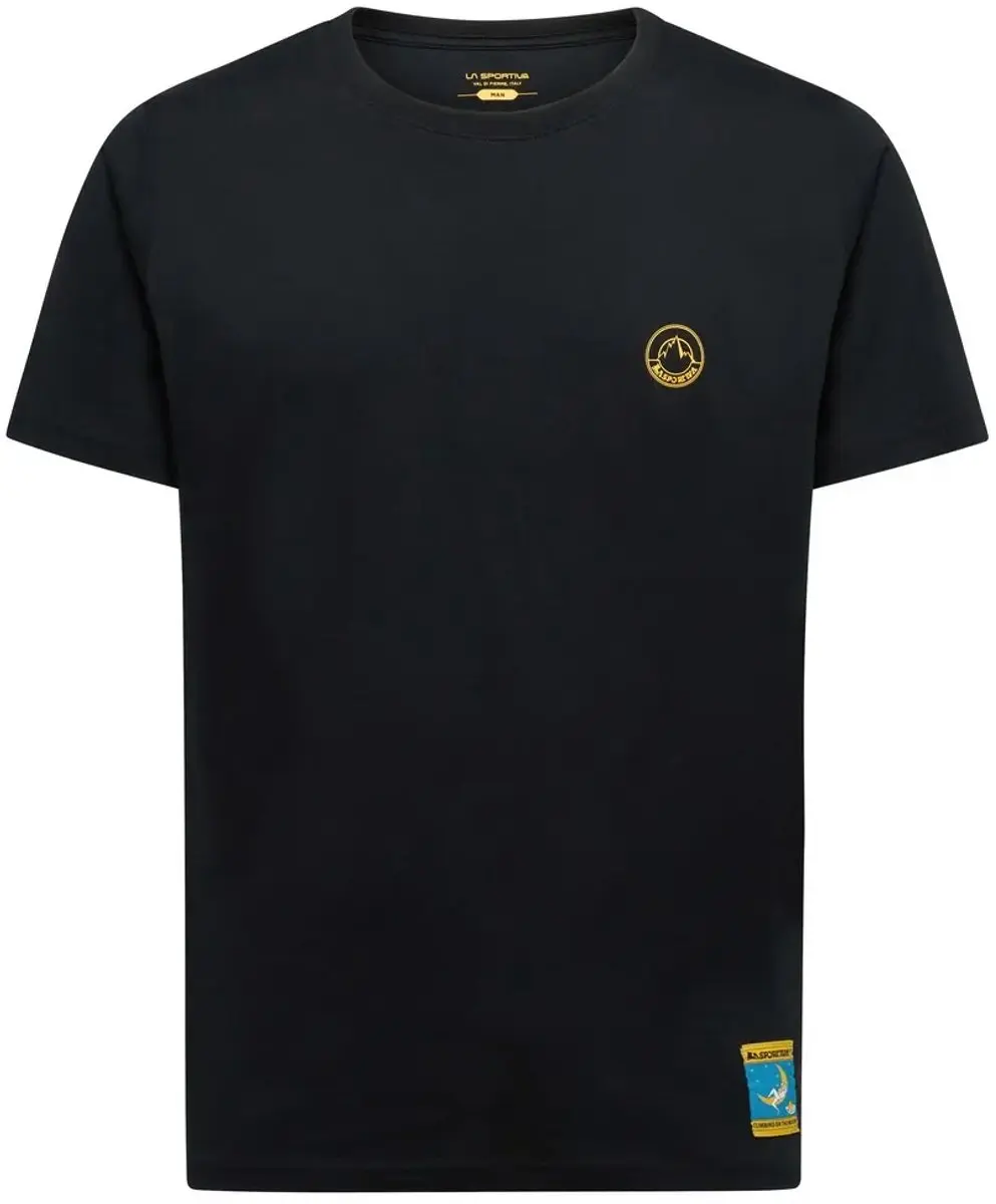 La Sportiva Climbing On The Moon T-shirt Met Korte Mouwen Zwart S Man
