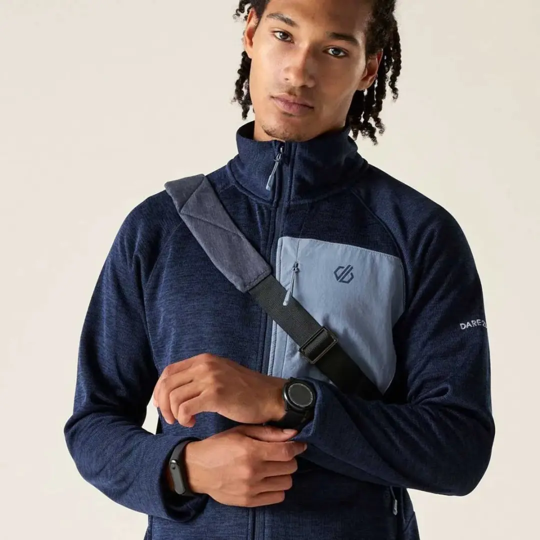 Dare 2B Torrek II Heren Fleece met Volledige Ritssluiting - Navy/Mercury - afbeelding 3 van 4