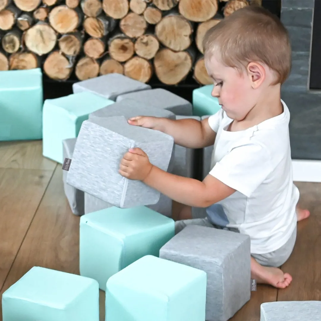 KiddyMoon Zachte Blokken 6 Stuks - Montessori Speelgoed