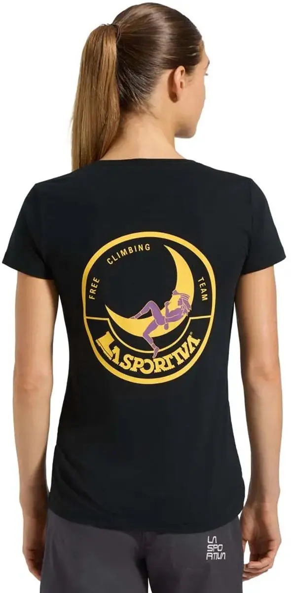 La Sportiva Climbing On The Moon T-shirt Met Korte Mouwen Zwart L Vrouw - afbeelding 2 van 4