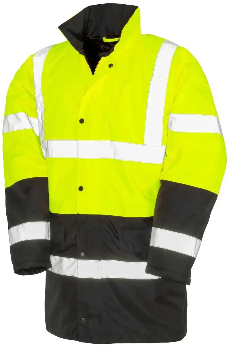 Regatta Motorway 2-Tone Safety Coat RT452 - Fluorescent Yellow/Black - 3XL