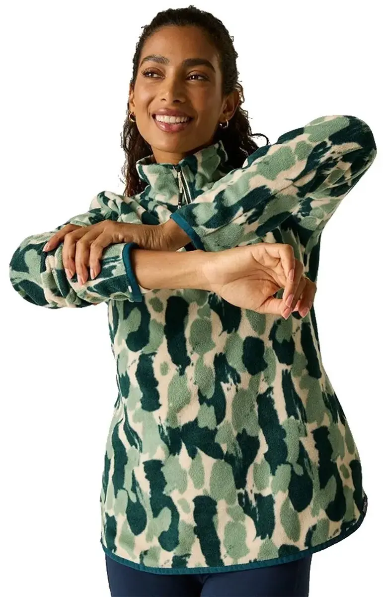 Regatta Margot Fleece Met Halve Rits Groen 38 Vrouw