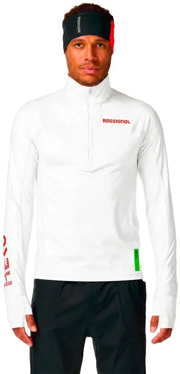 Rossignol Hero First Layer Sweatshirt Met Halve Rits Wit L Man