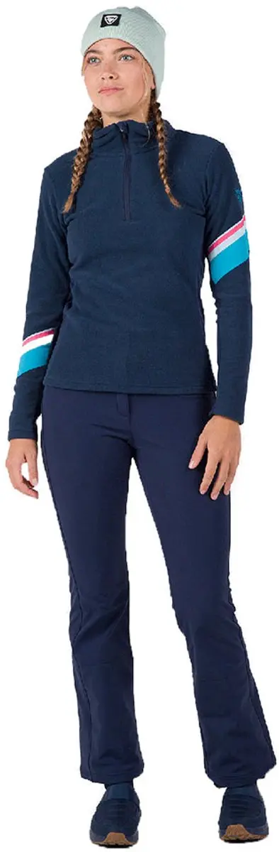 Rossignol Strawpile Damesfleece met Halve Rits - Dark Navy - afbeelding 4 van 6
