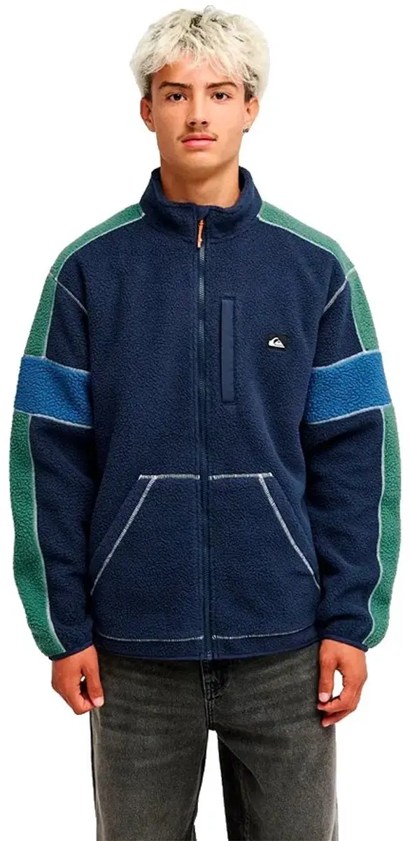 Quiksilver Clean Co Block Fleece Blauw L Man