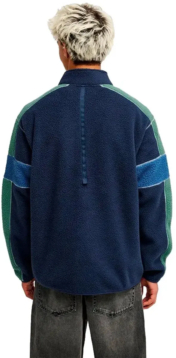 Quiksilver Clean Coast Block Fleecejack - Blauw - afbeelding 2 van 3