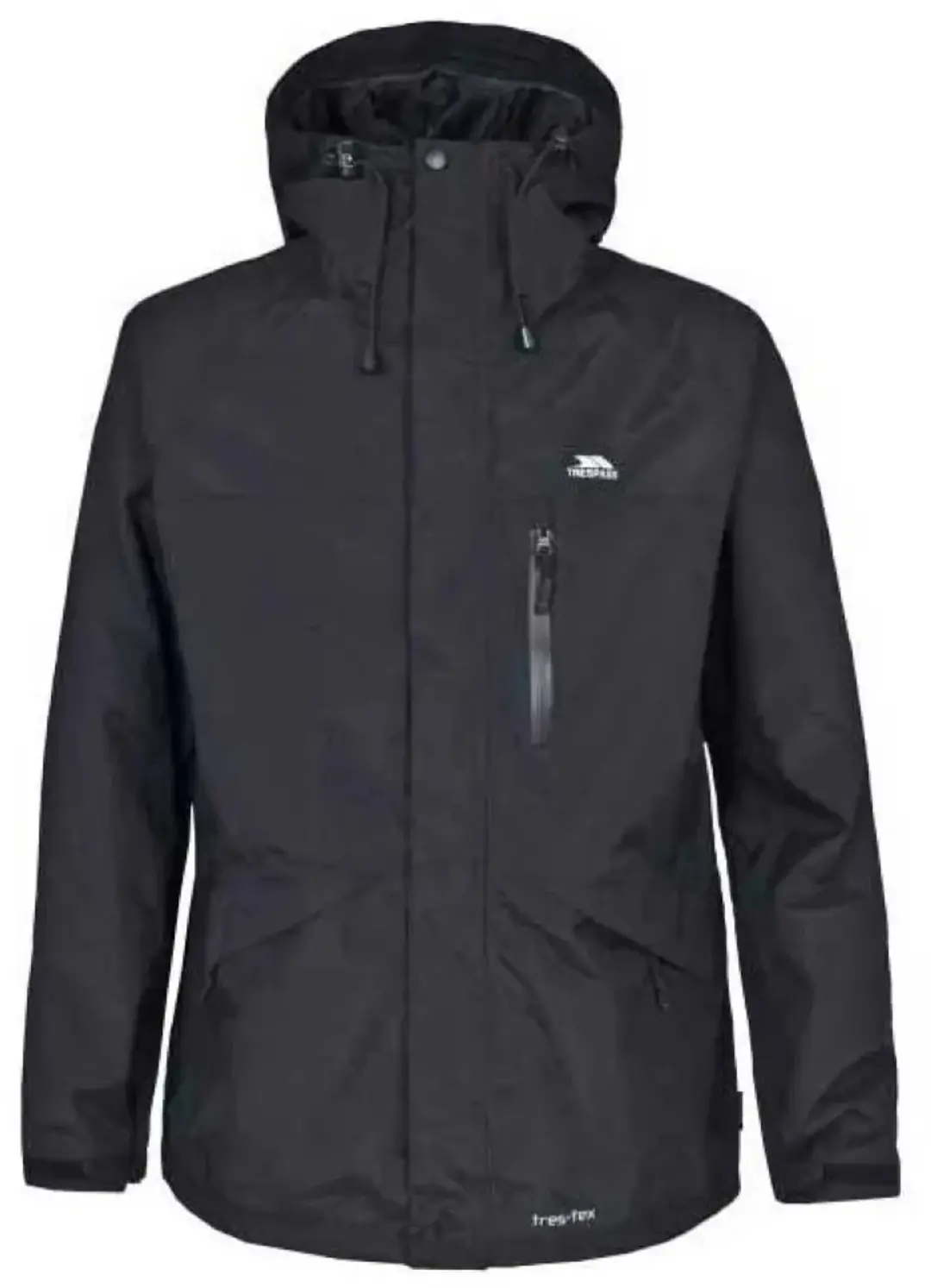 Trespass regenjas Corvo Jacket - Herenjas Tp75 Zwart - afbeelding 4 van 6