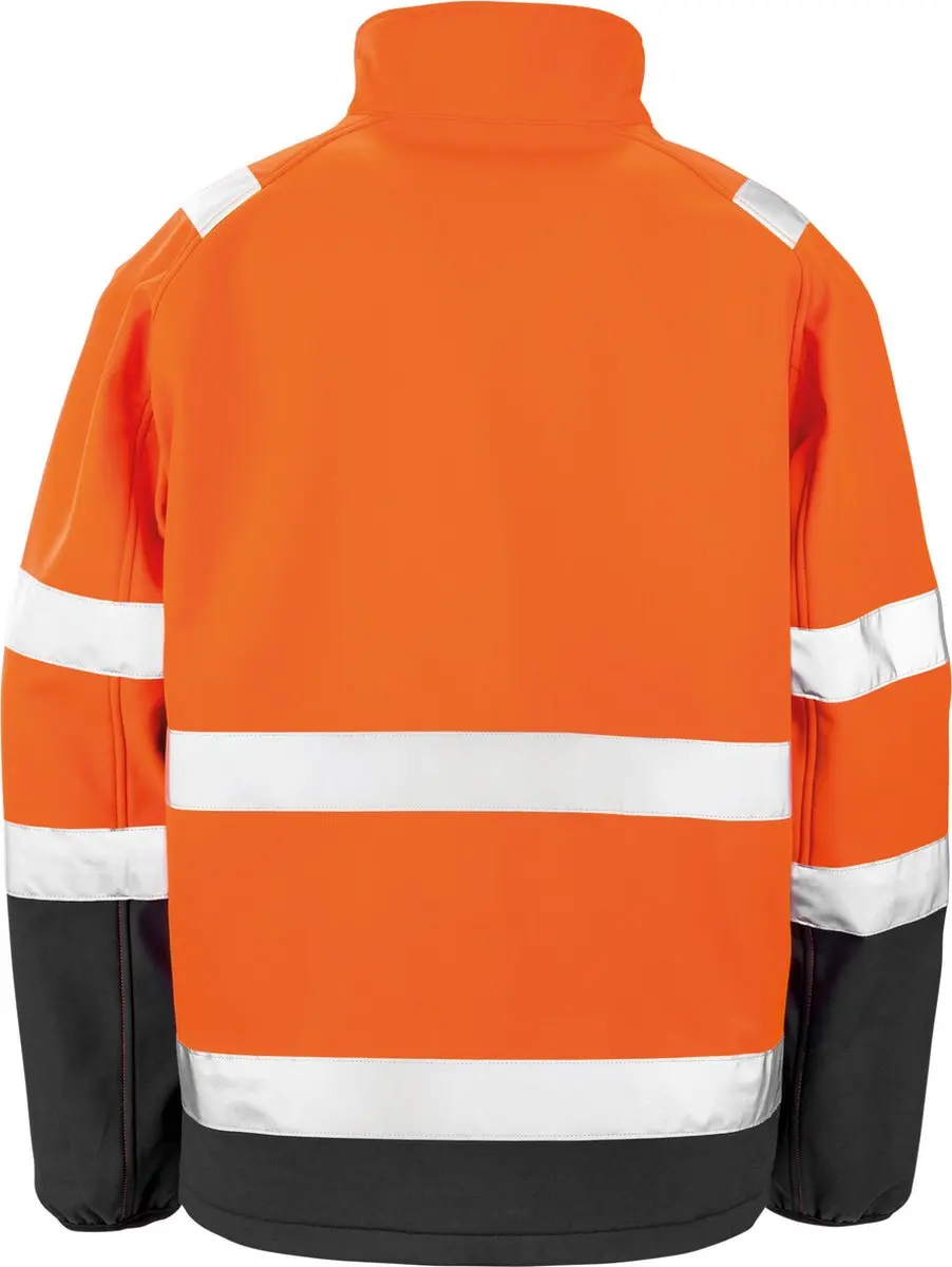 Regatta Printable Safety Softshell Jas - Fluorescent Orange/Black - XXL - afbeelding 2 van 2