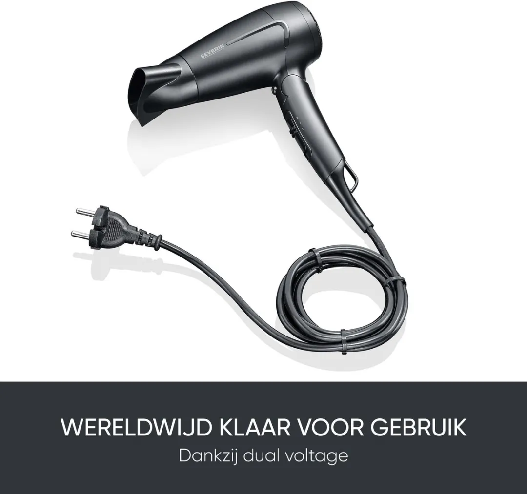 Severin HT 0159 Reis-föhn 1600W - Zwart